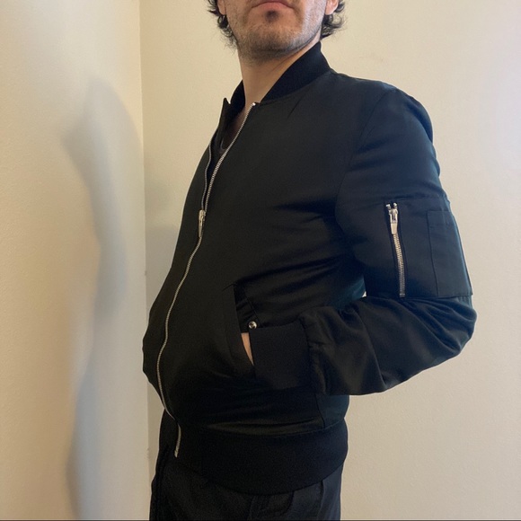 Zara “Silk” Cherry blossom Bomber Jacket - Picture 2 of 4